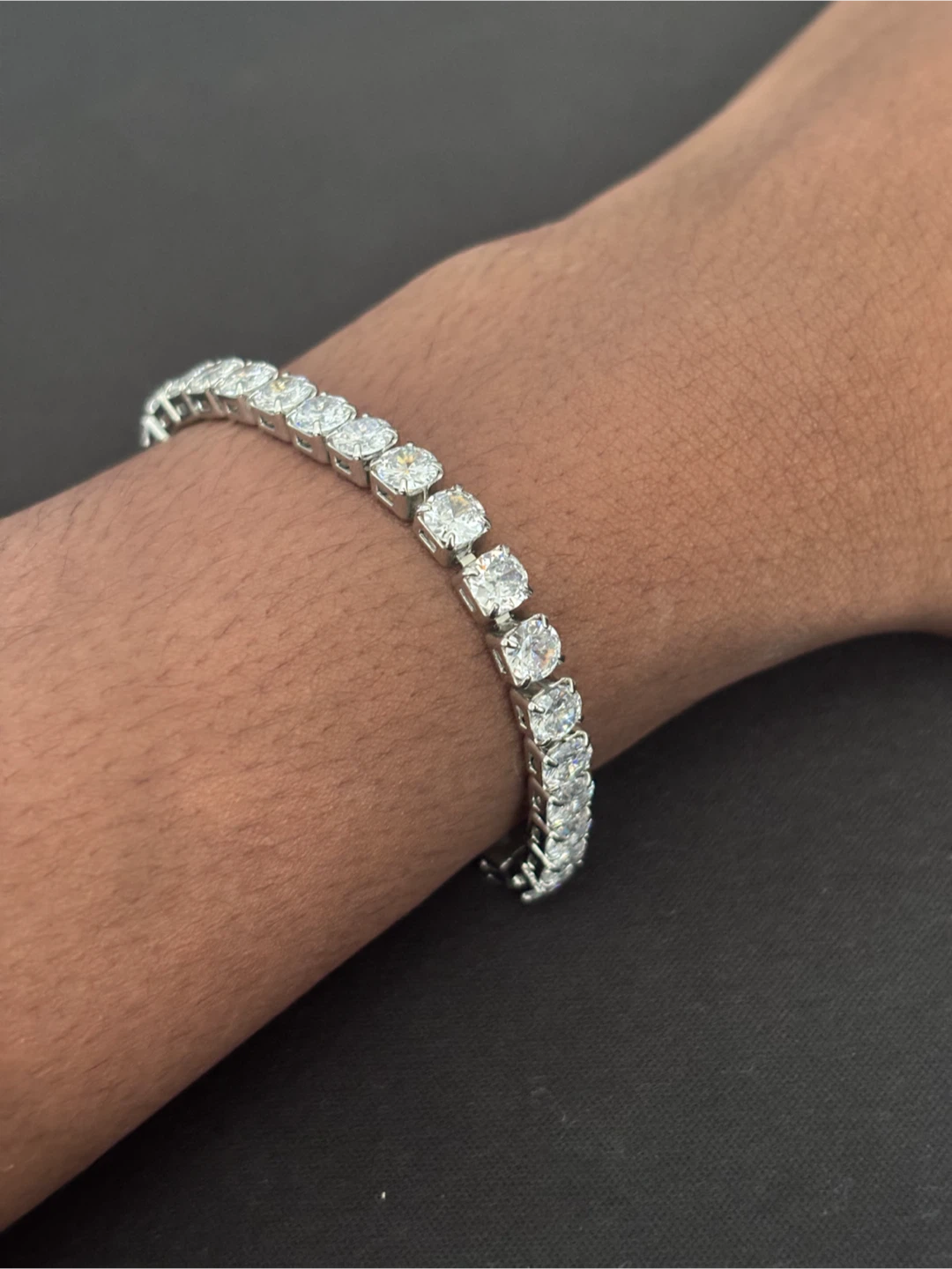 Silver Tennis Bracelet with Cubic Zirconia - photo 2