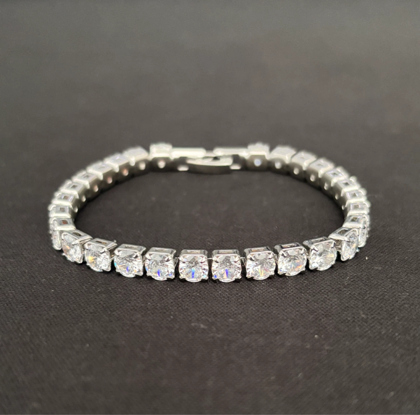Silver Tennis Bracelet with Cubic Zirconia