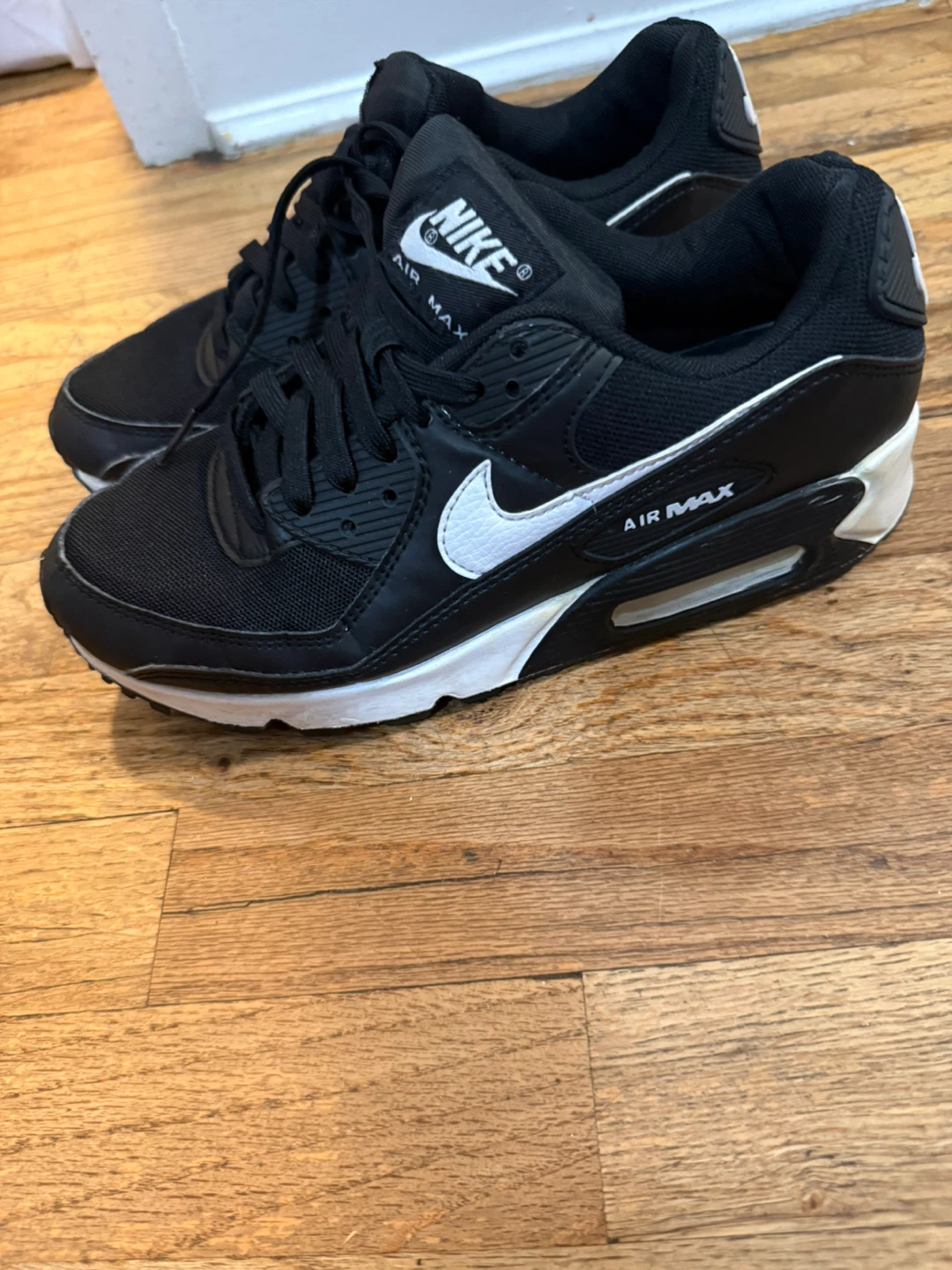 Nike Air Max 90 DH8010-002 Black White Shoes Size US 8.5 - photo 2