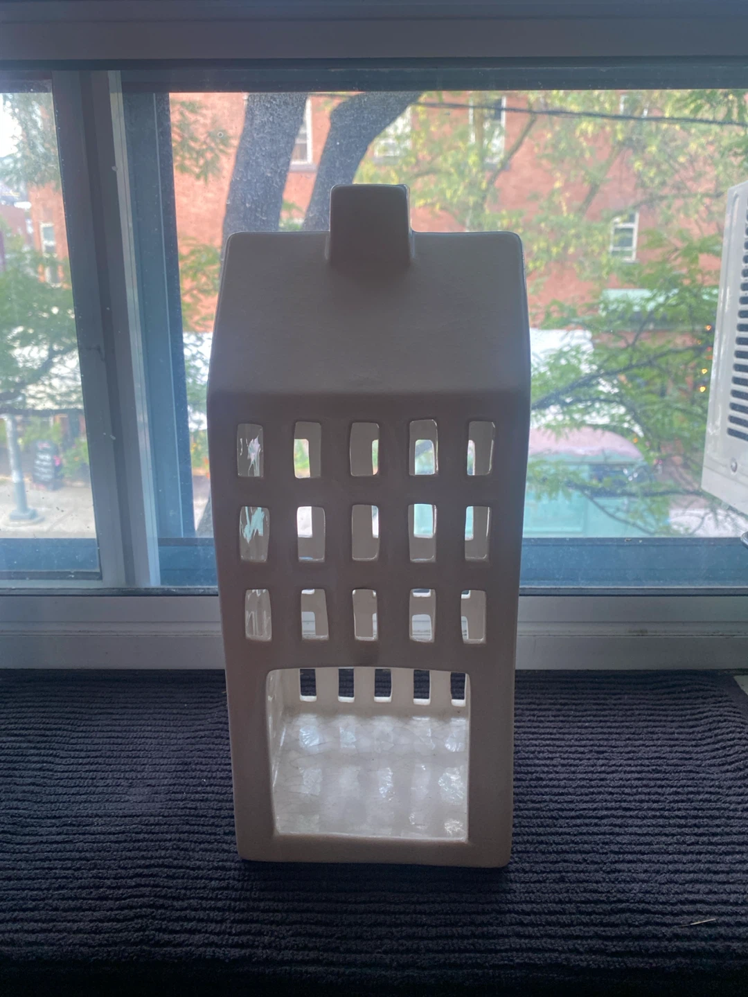 White Ceramic House Lantern