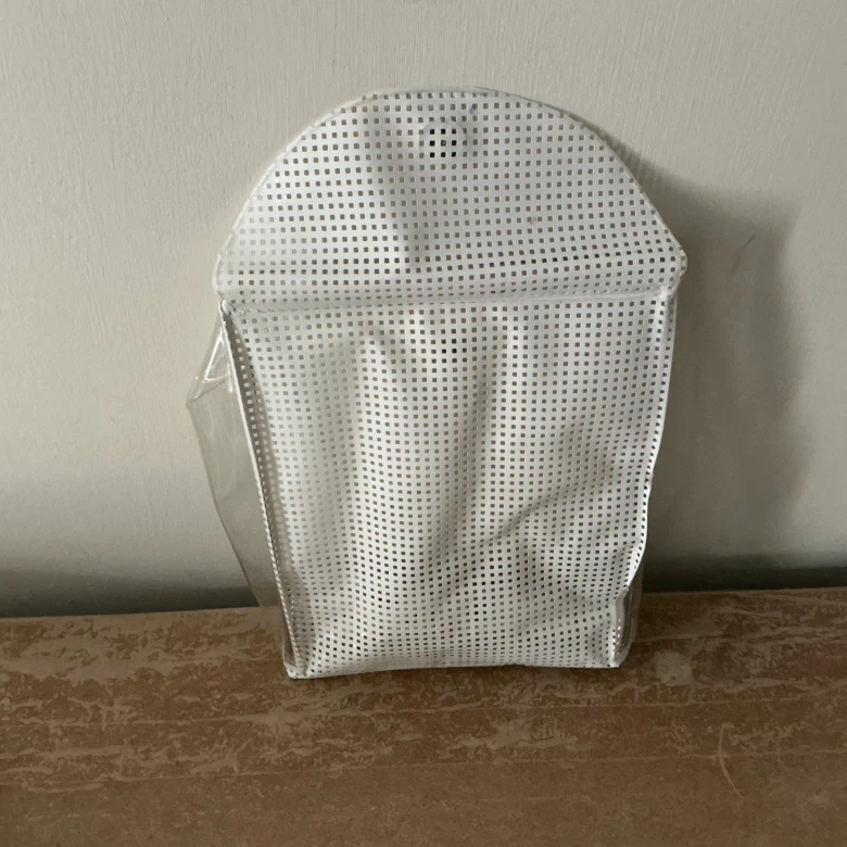 Clear and White Mesh Pouch - photo 2