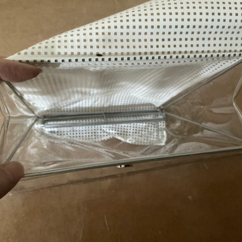 Clear and White Mesh Pouch - photo 4