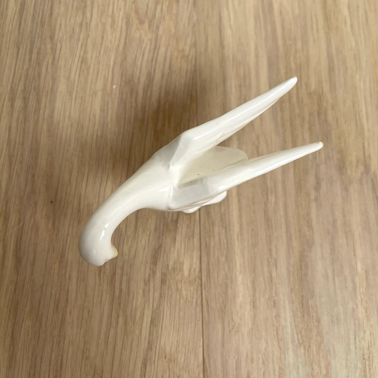 Art Deco Ceramic Swan: White MCM Decor, Made in Japan - photo 5