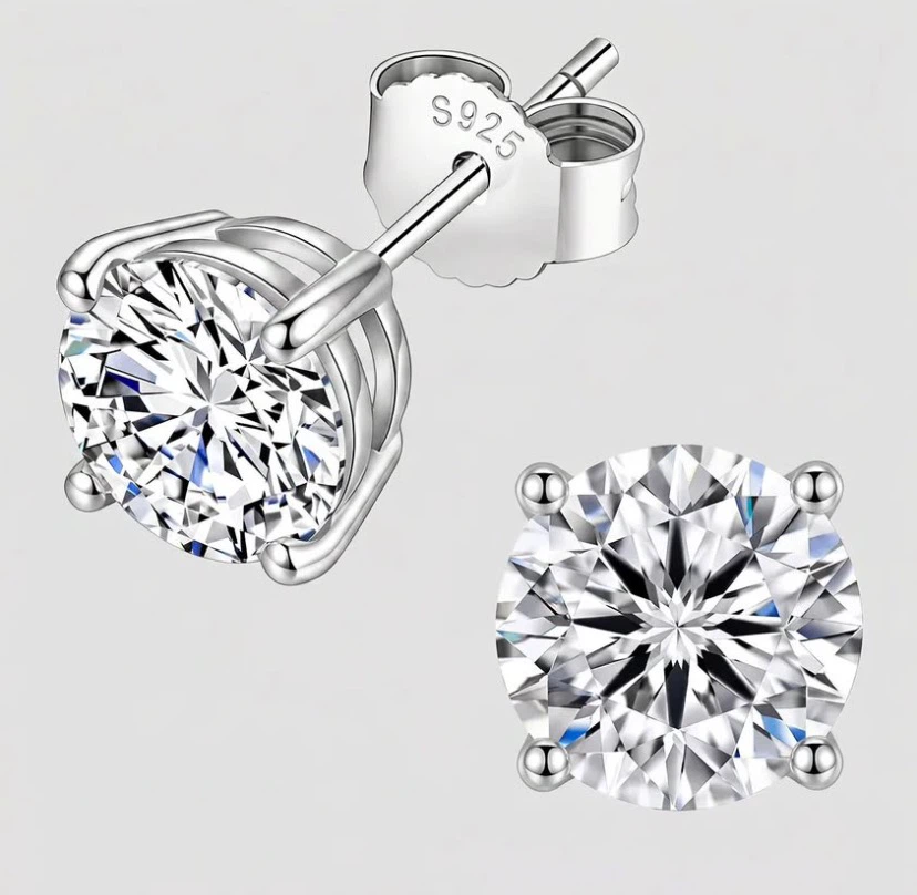GRA Moissanite Stud Earrings