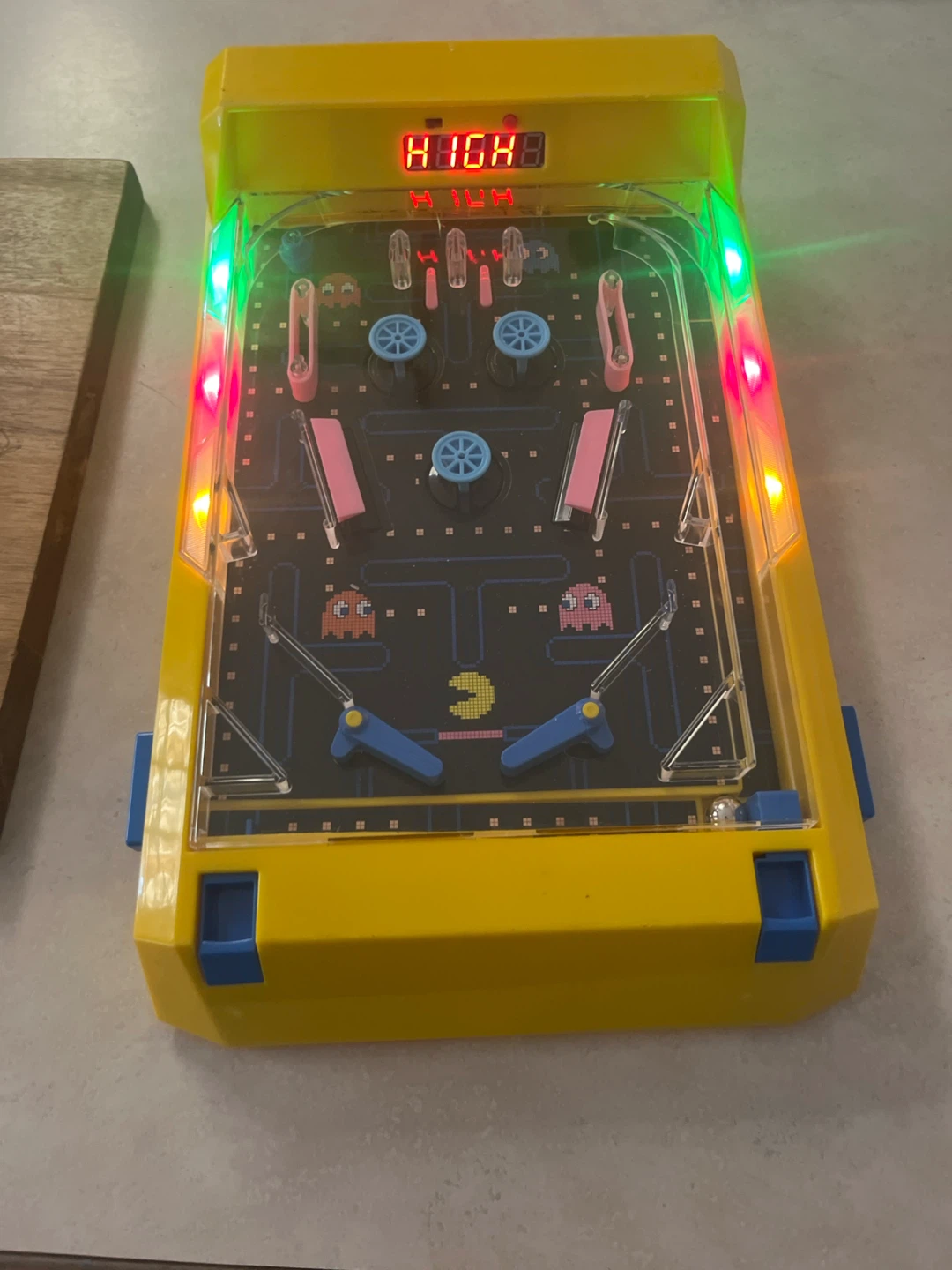 Yellow Pac-Man Handheld Pinball Game
