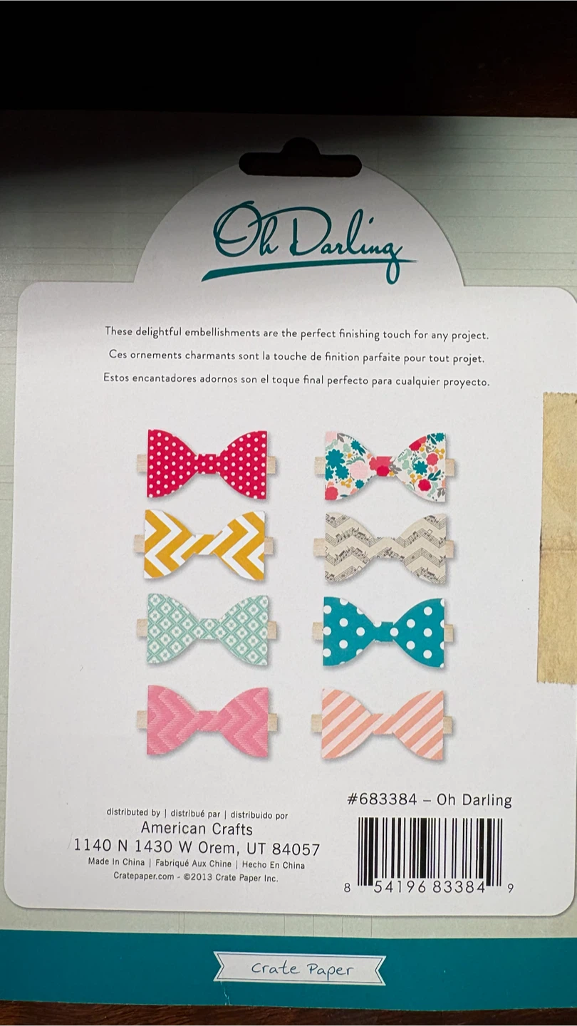 Oh Darling Bow Embellishments - Crate Paper - photo 2