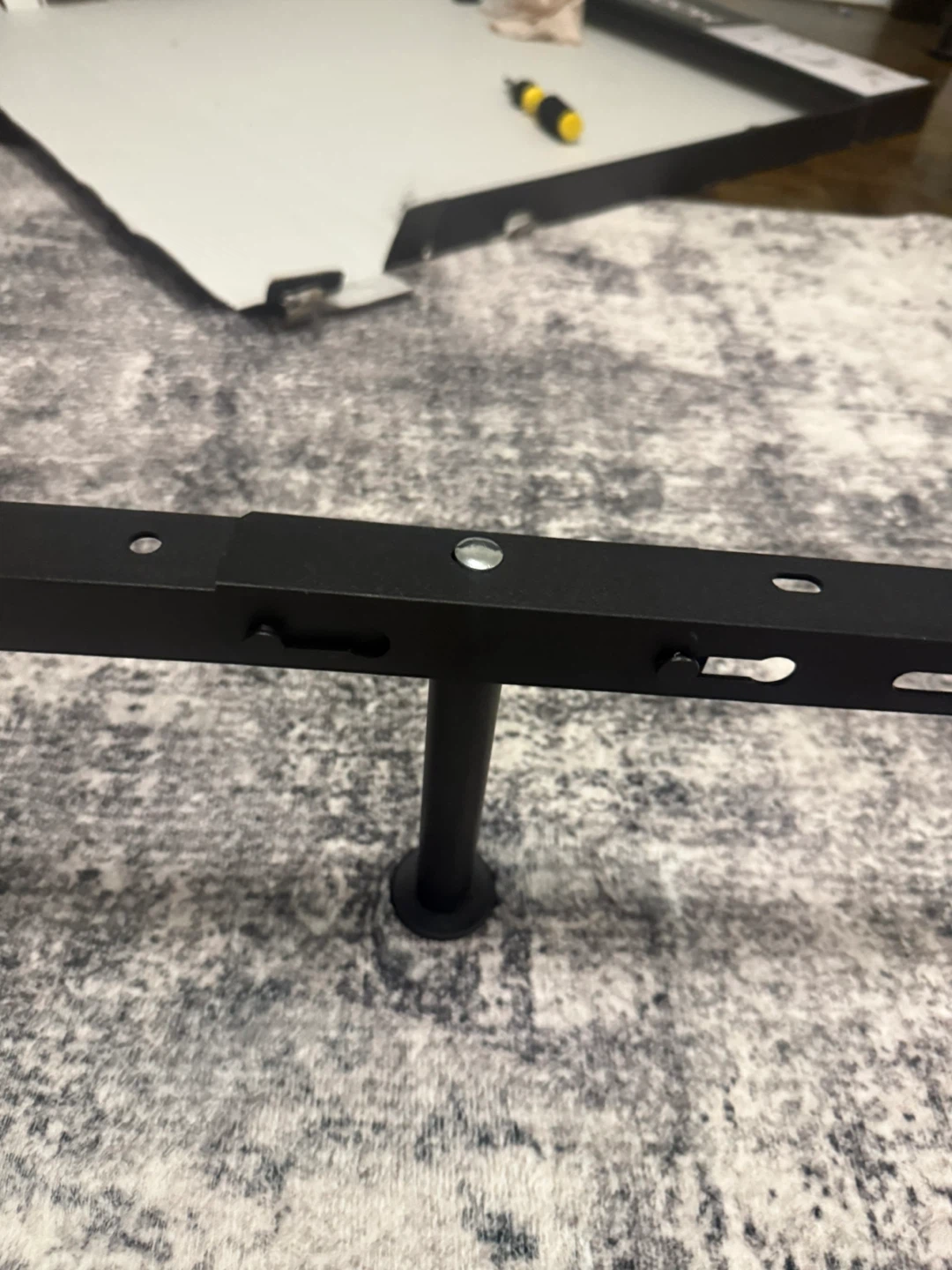 Black Metal Bed Frame with Headboard - photo 3