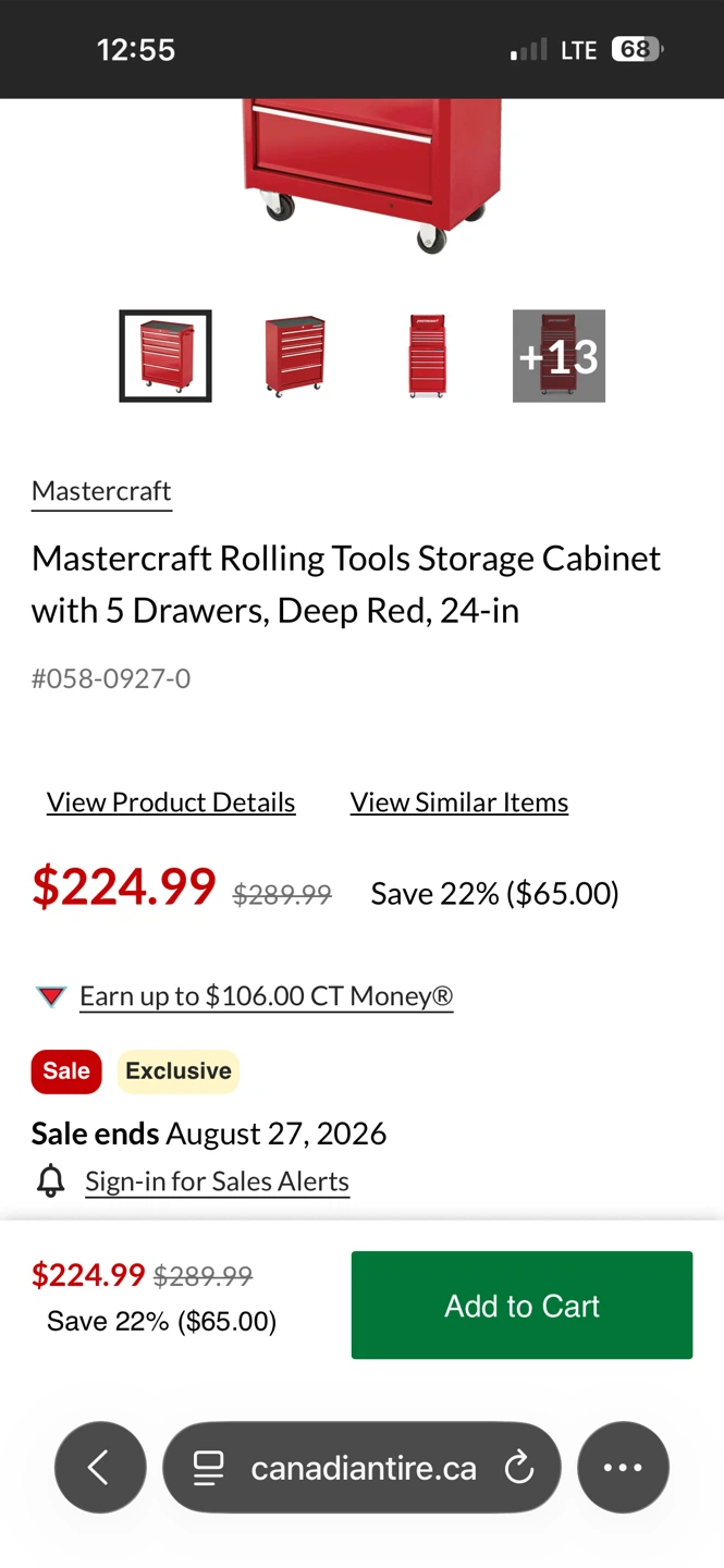 Mastercraft Rolling Tool Cabinet - Red - photo 3