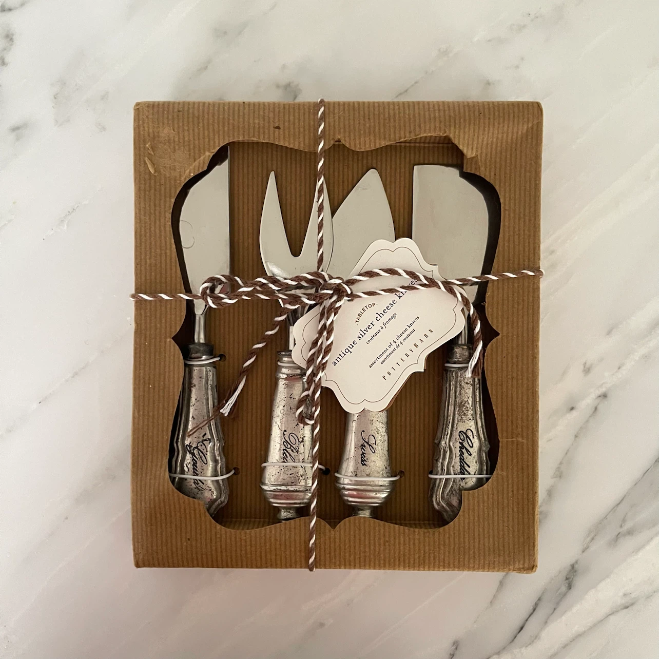 Pottery Barn Antique Silver Cheese Knives
