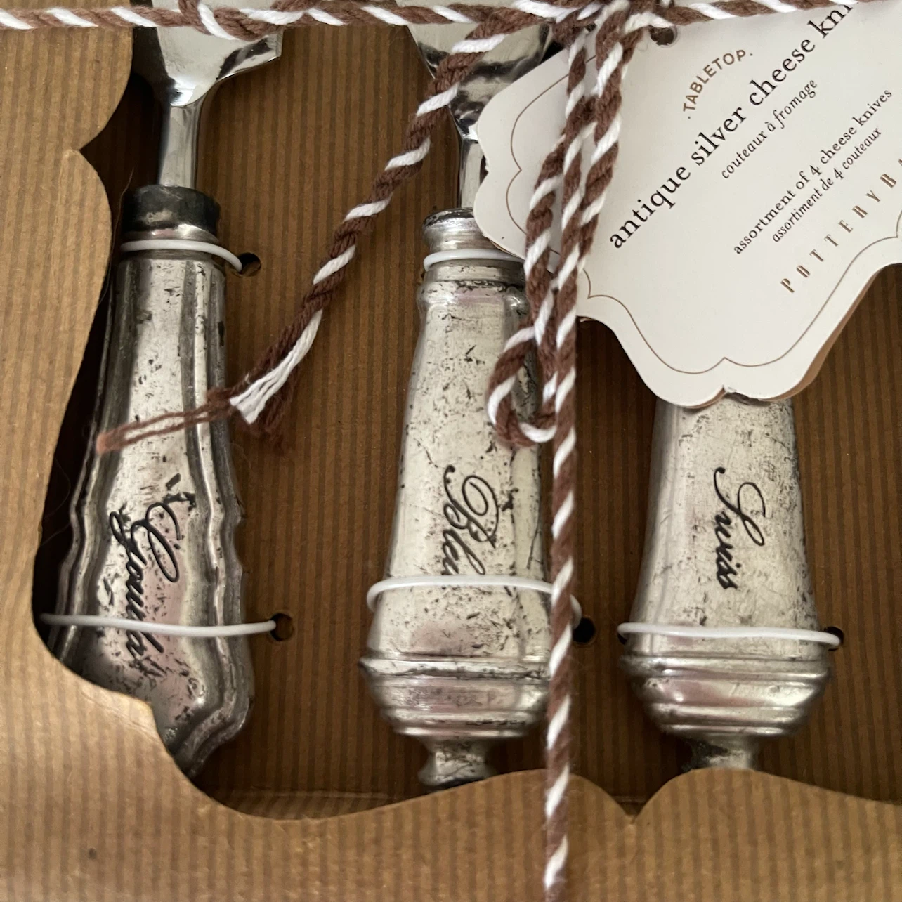 Pottery Barn Antique Silver Cheese Knives - photo 3