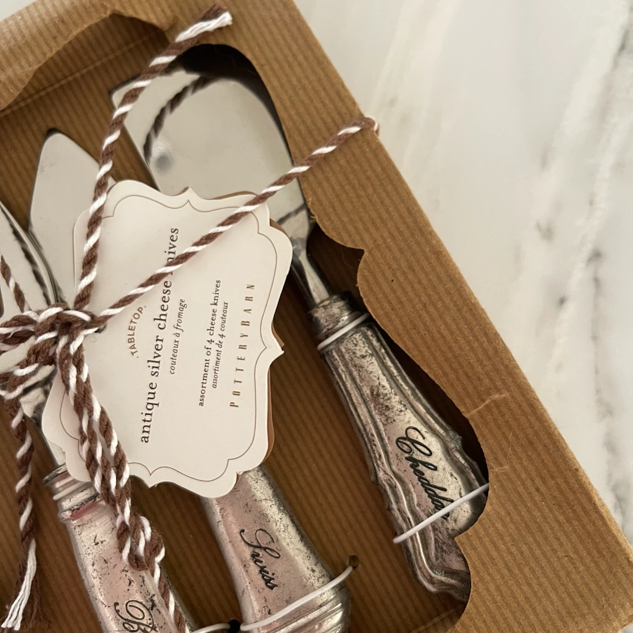 Pottery Barn Antique Silver Cheese Knives - photo 5