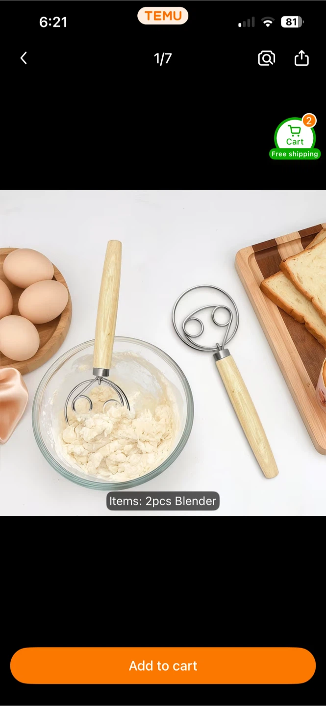 21pcs Danish Dough Whisk Set with Wooden Handles - photo 2