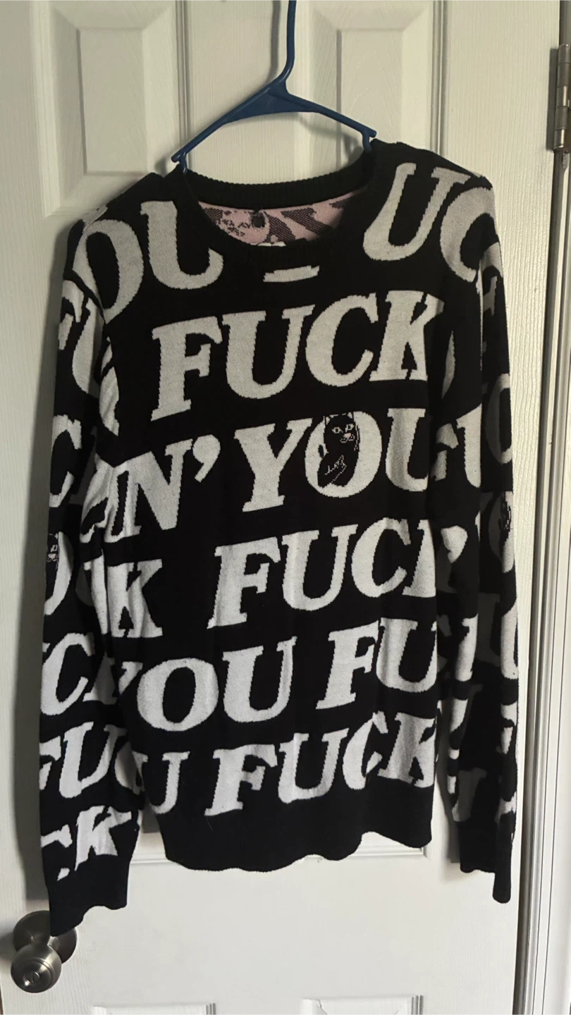 RIPNDIP Fuck You All Over Print Black Sweater & Pants