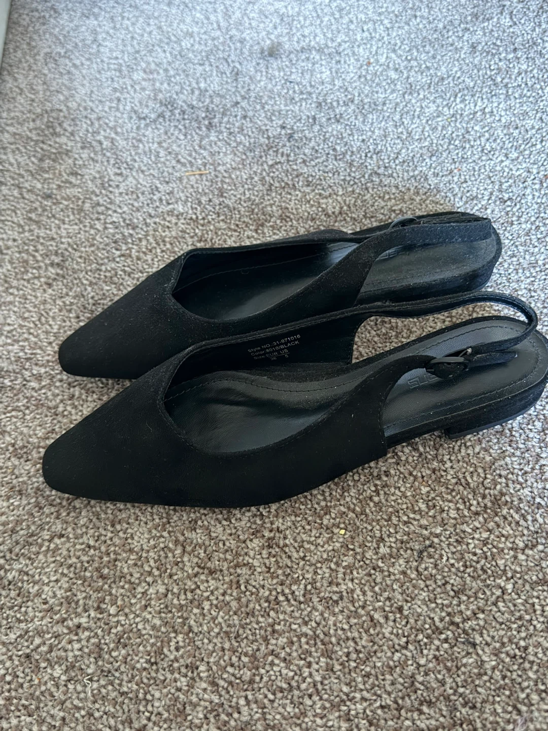Black Slingback Flats