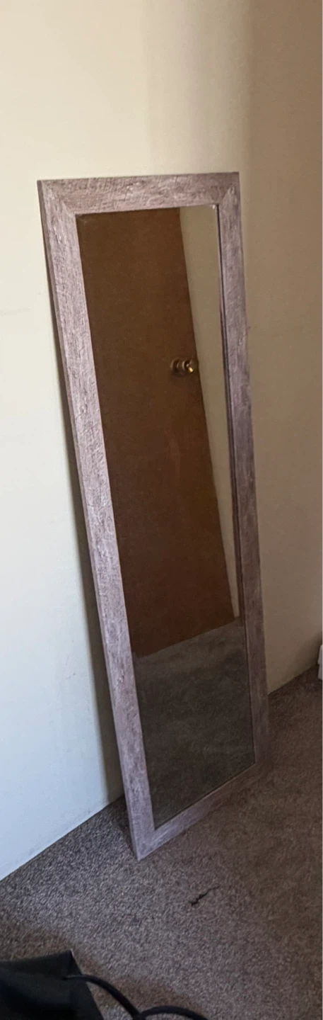 Tall Full Length Mirror with Wood Frame - photo 2