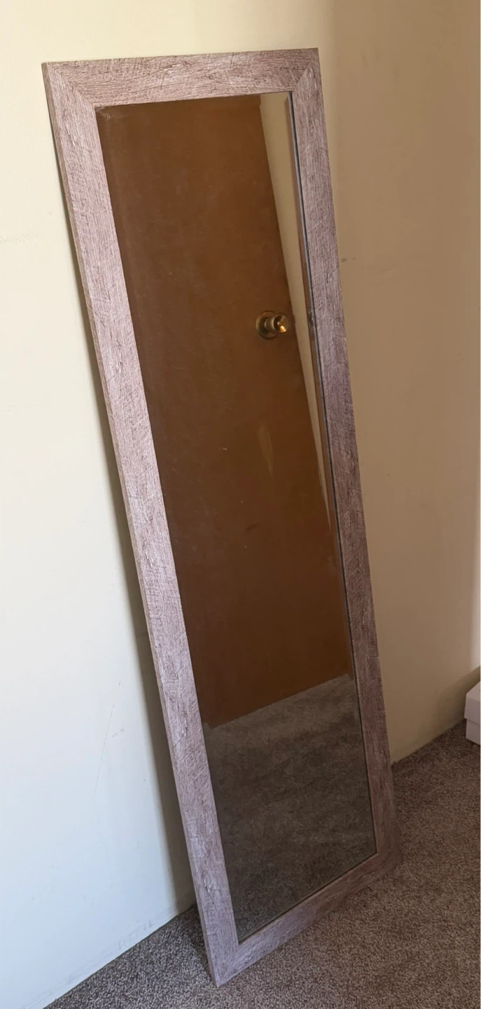 Tall Full Length Mirror with Wood Frame