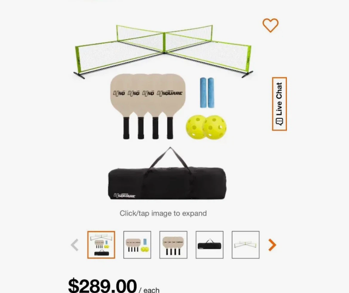 NEW 4 square Pickleball open 1s never used - photo 4