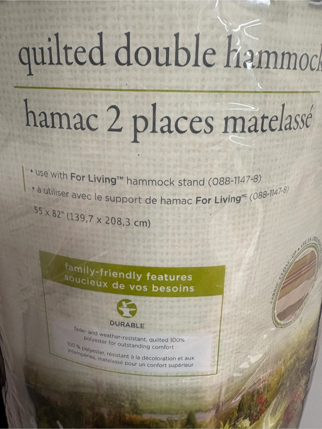 New For Living Quilted Double Hammock - Striped - photo 2