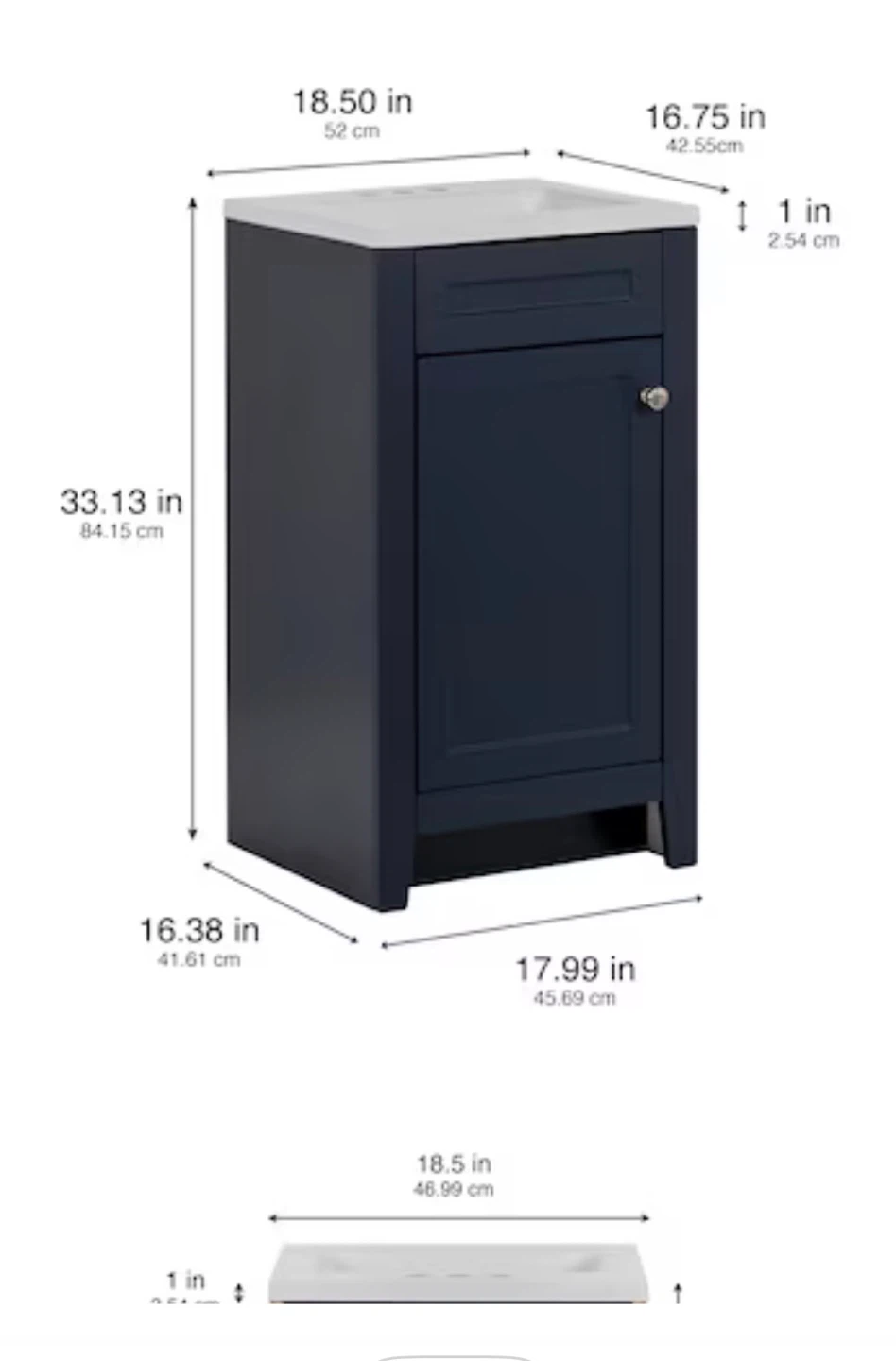 Project Source 18-in Vanity with Top - photo 3