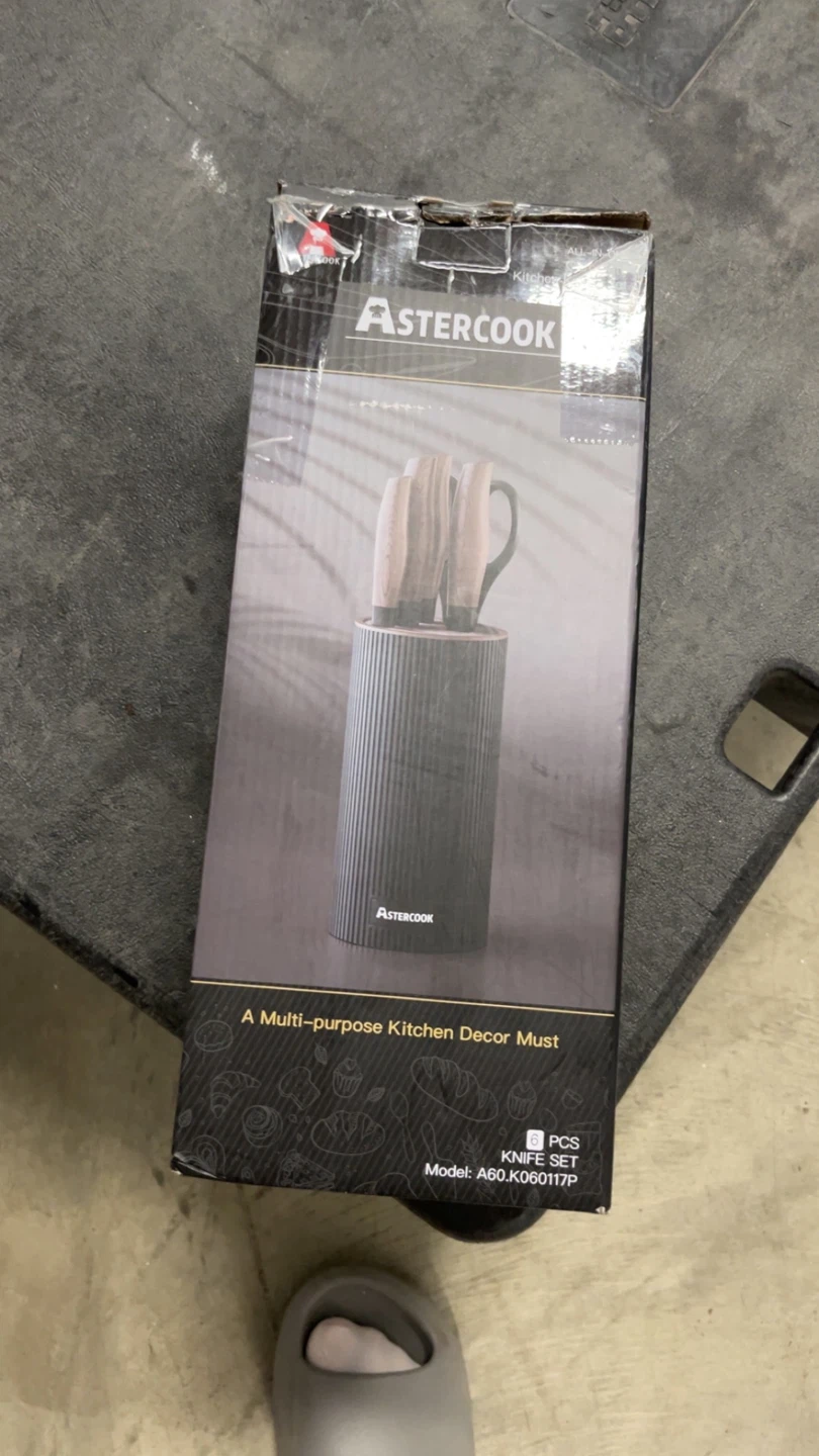 Astercook 6 Piece Knife Set with Block