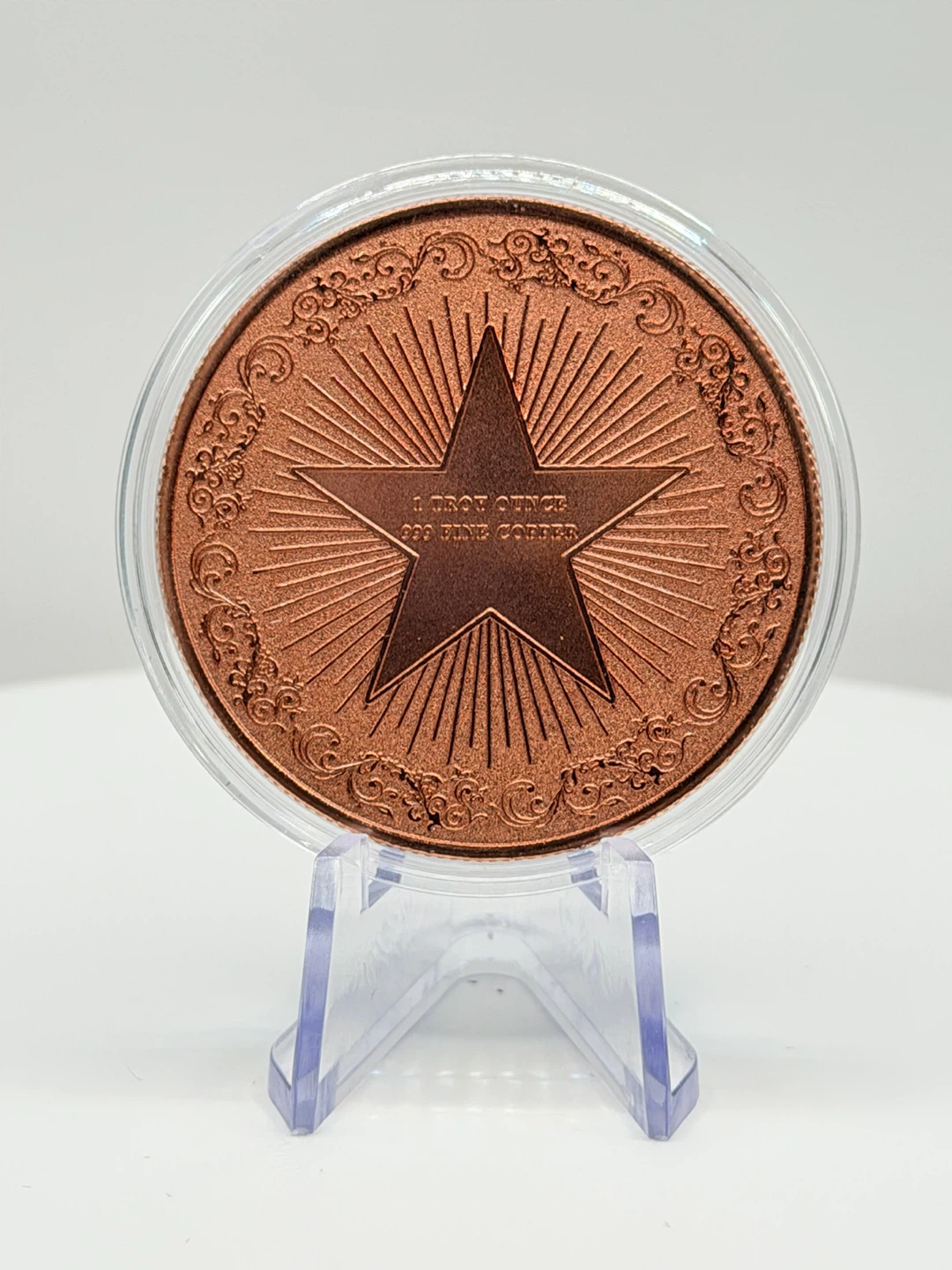 1 Troy Ounce 999 Fine Copper Coin - Bear Design - photo 4