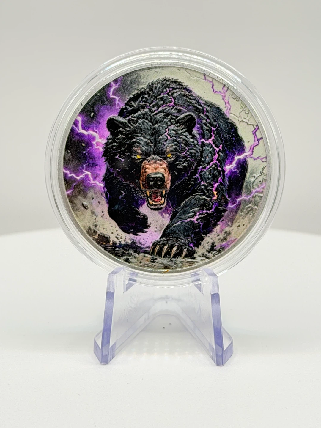 1 Troy Ounce 999 Fine Copper Coin - Bear Design