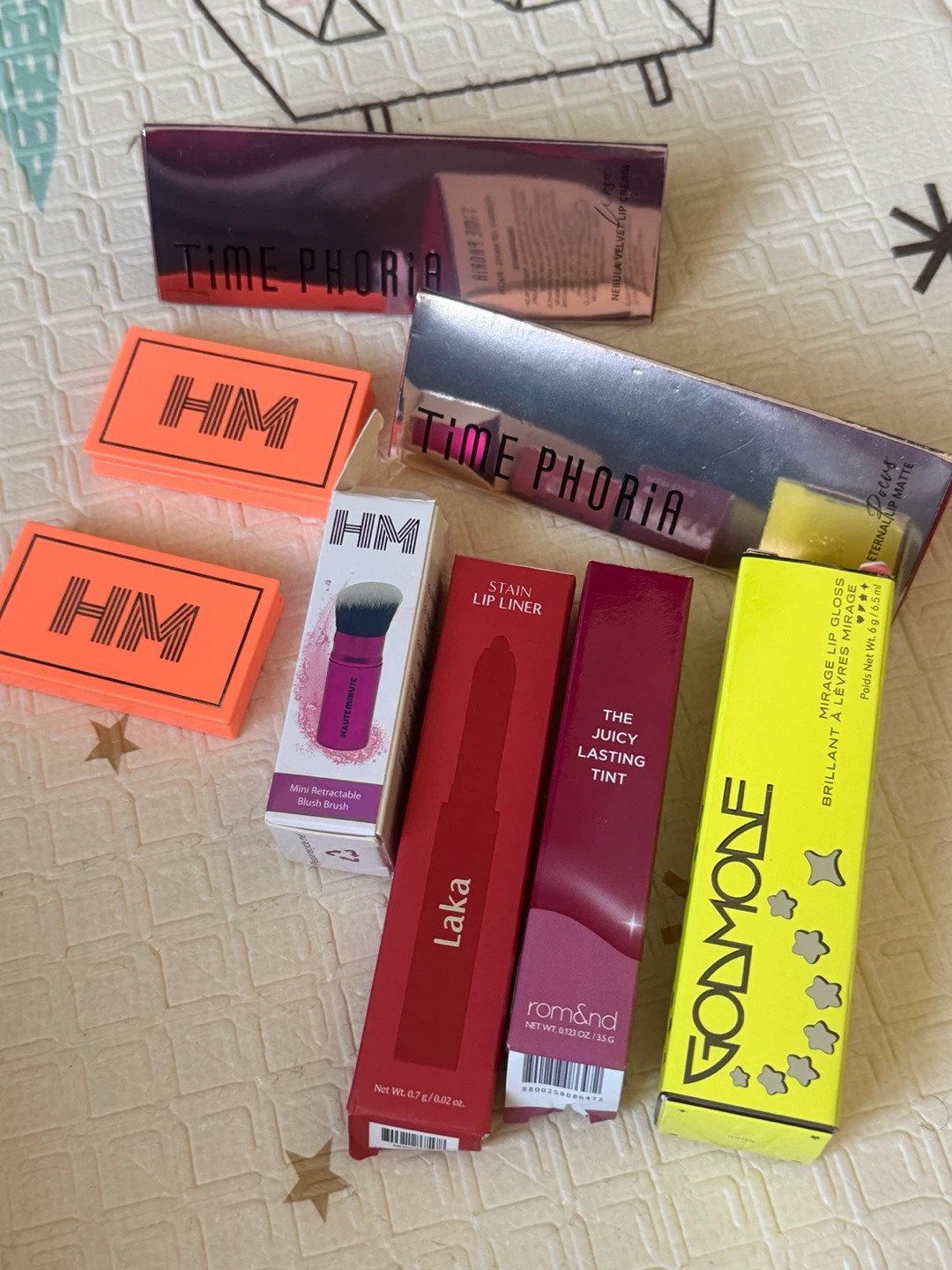 Assorted Makeup Lot - HM, Laka, Rom&nd, Time Phloria, Godmode