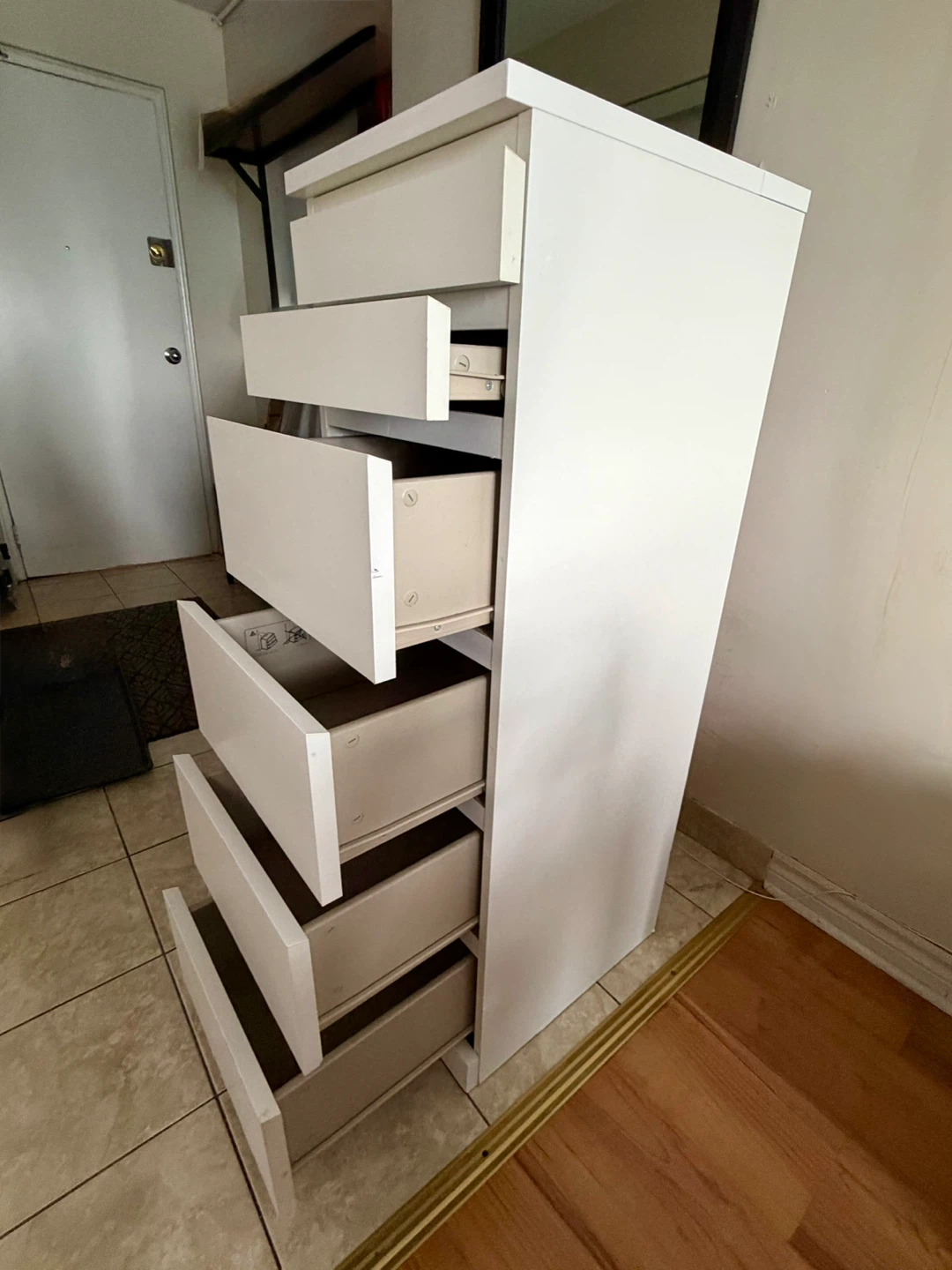 White 6-Drawer Tall Dresser - photo 5