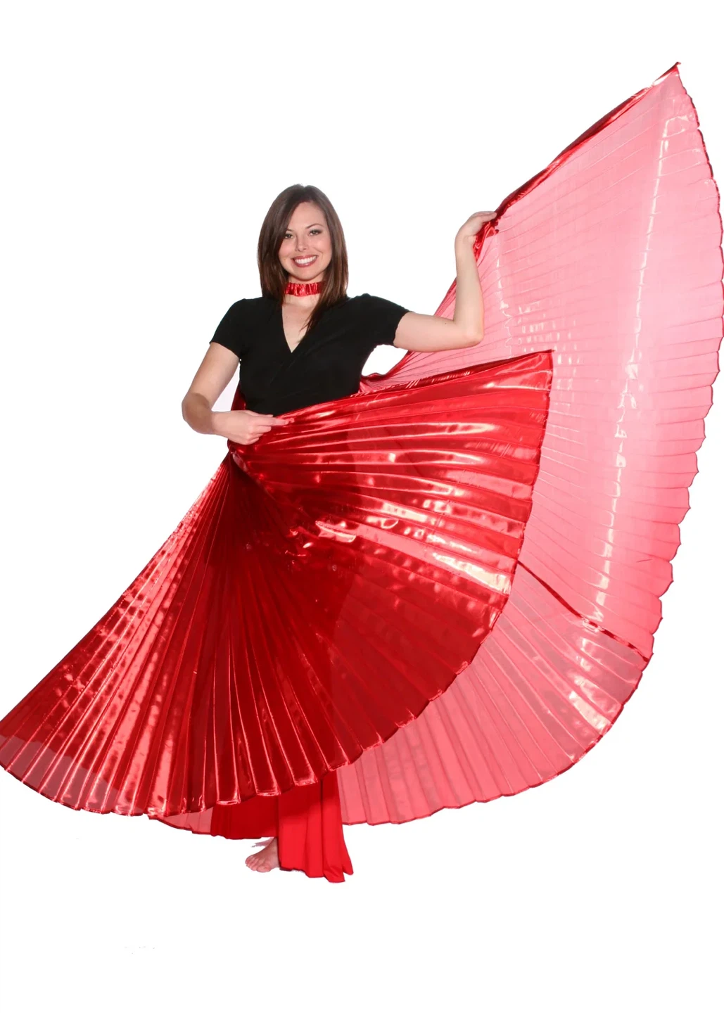 Red Pleated Dance Wings