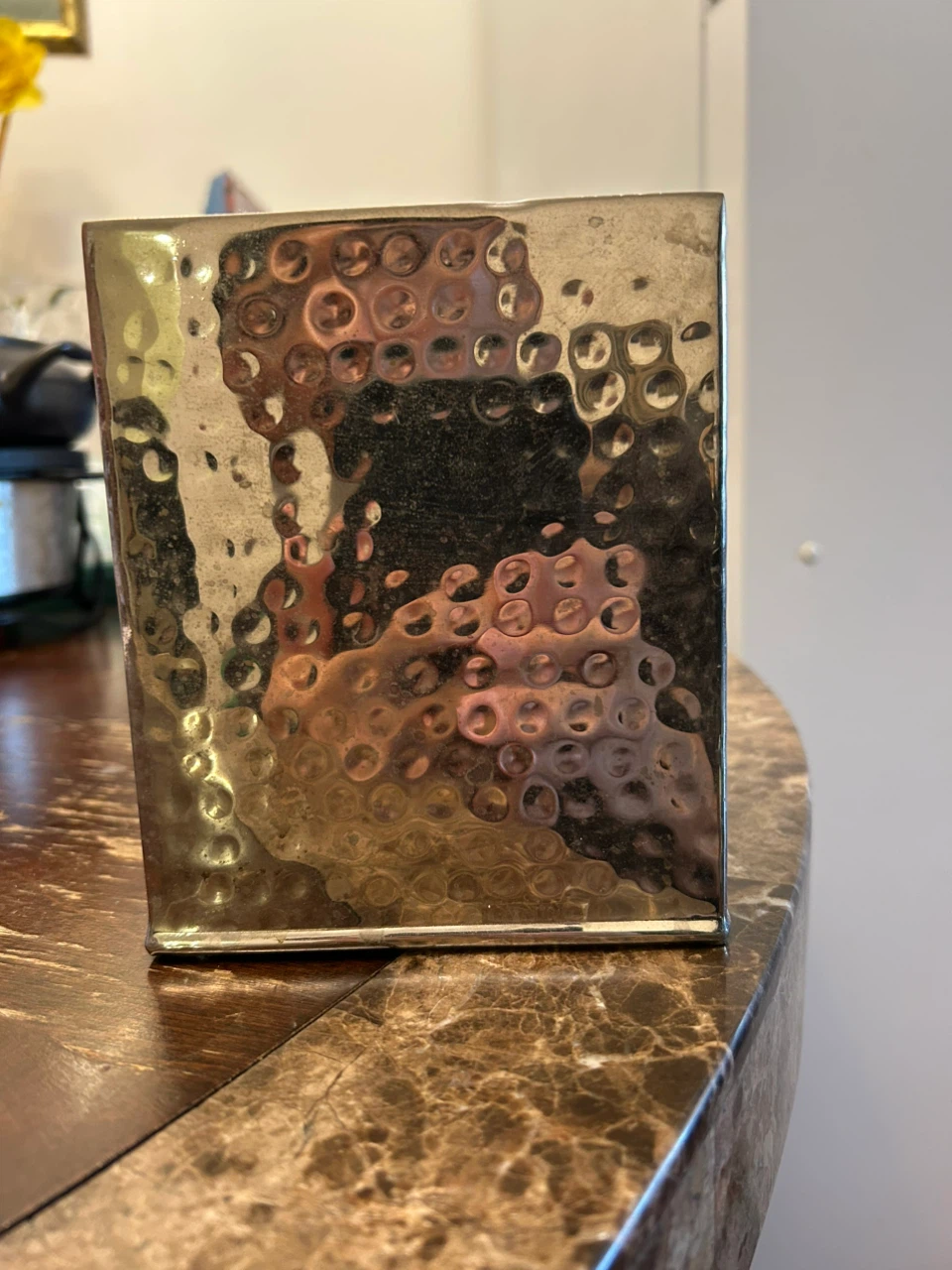 Hammered Metal Tissue Box Cover - photo 2