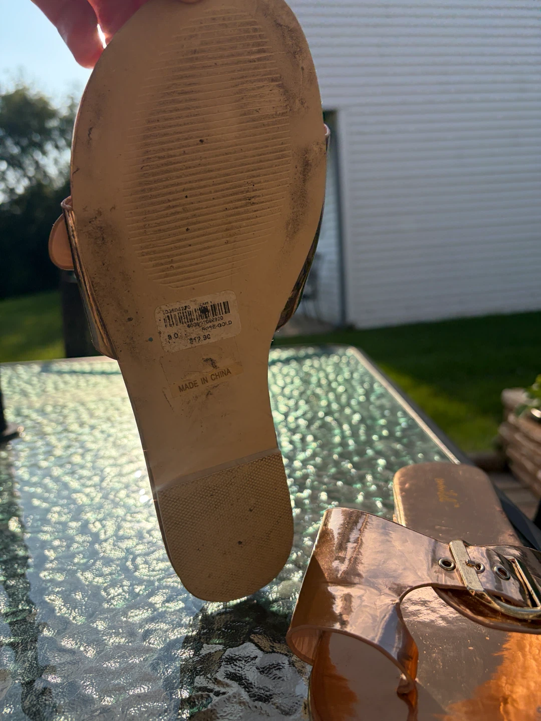 Rose Gold Slide Sandals - photo 4