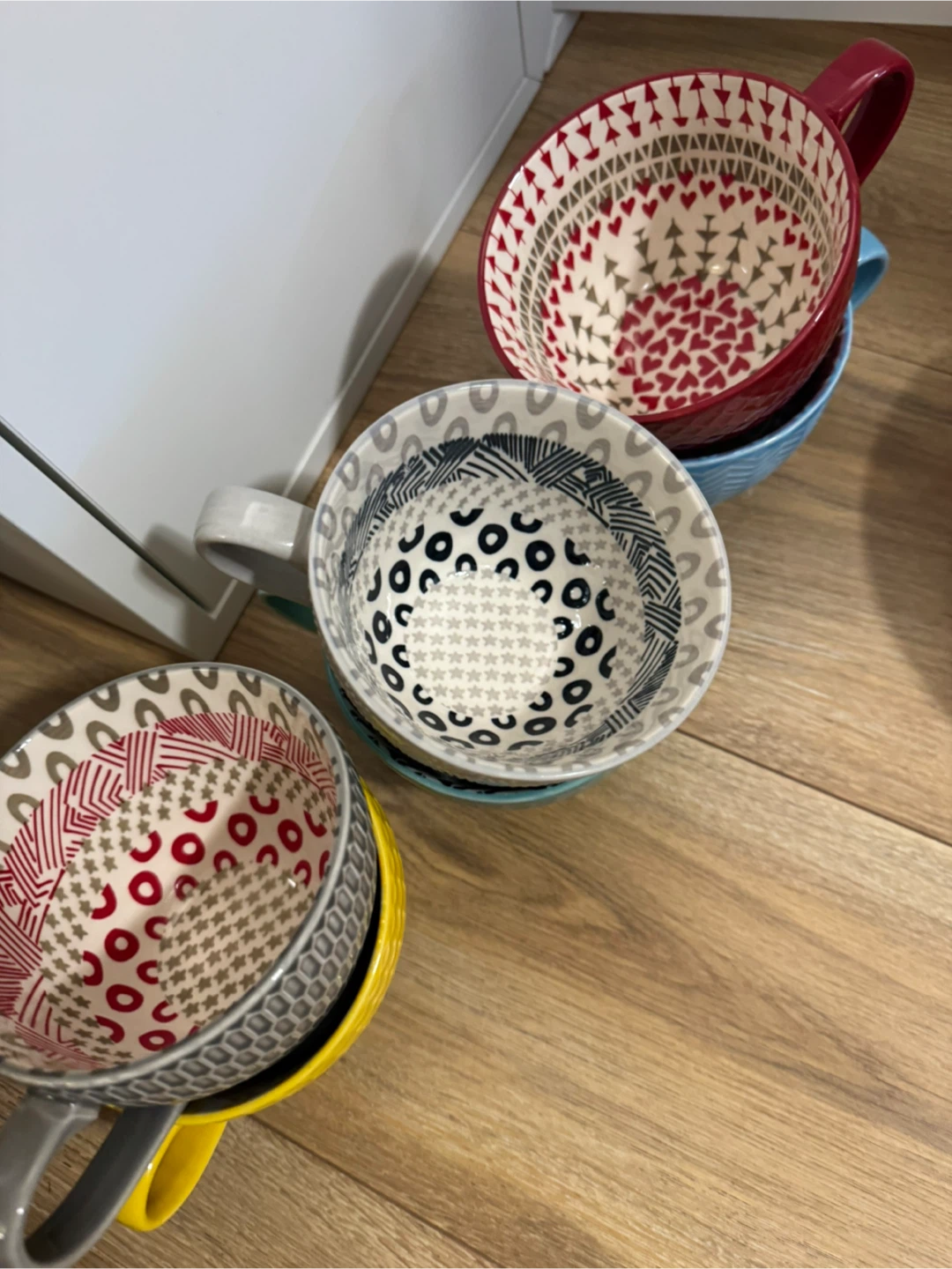 Set of 6 Ceramic Mugs with Decorative Patterns - photo 2