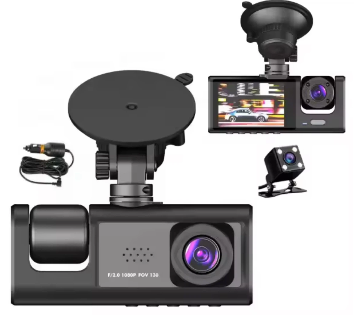 3 lens car camera DVR dash cam HD1080p dash cam