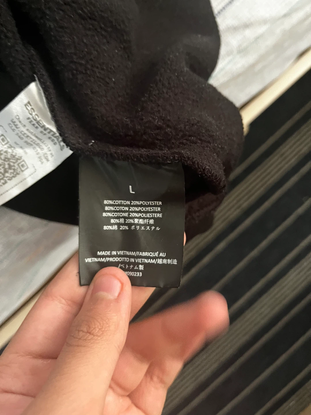 Fear of God Essentials Hoodie - Black - photo 3