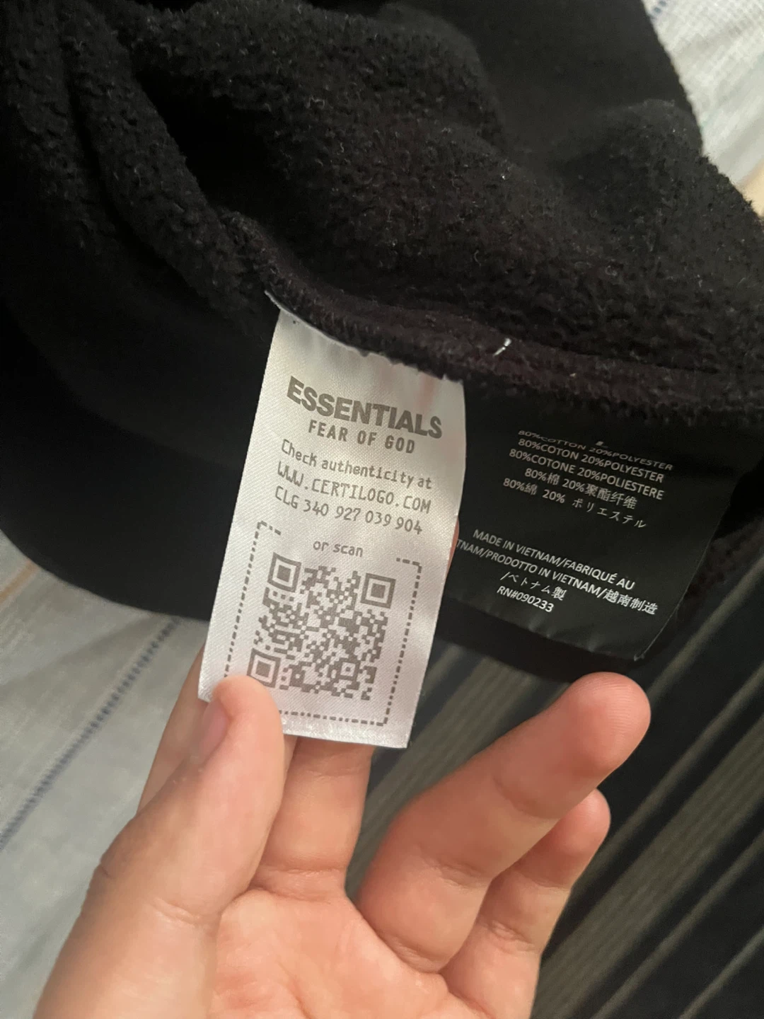 Fear of God Essentials Hoodie - Black - photo 4