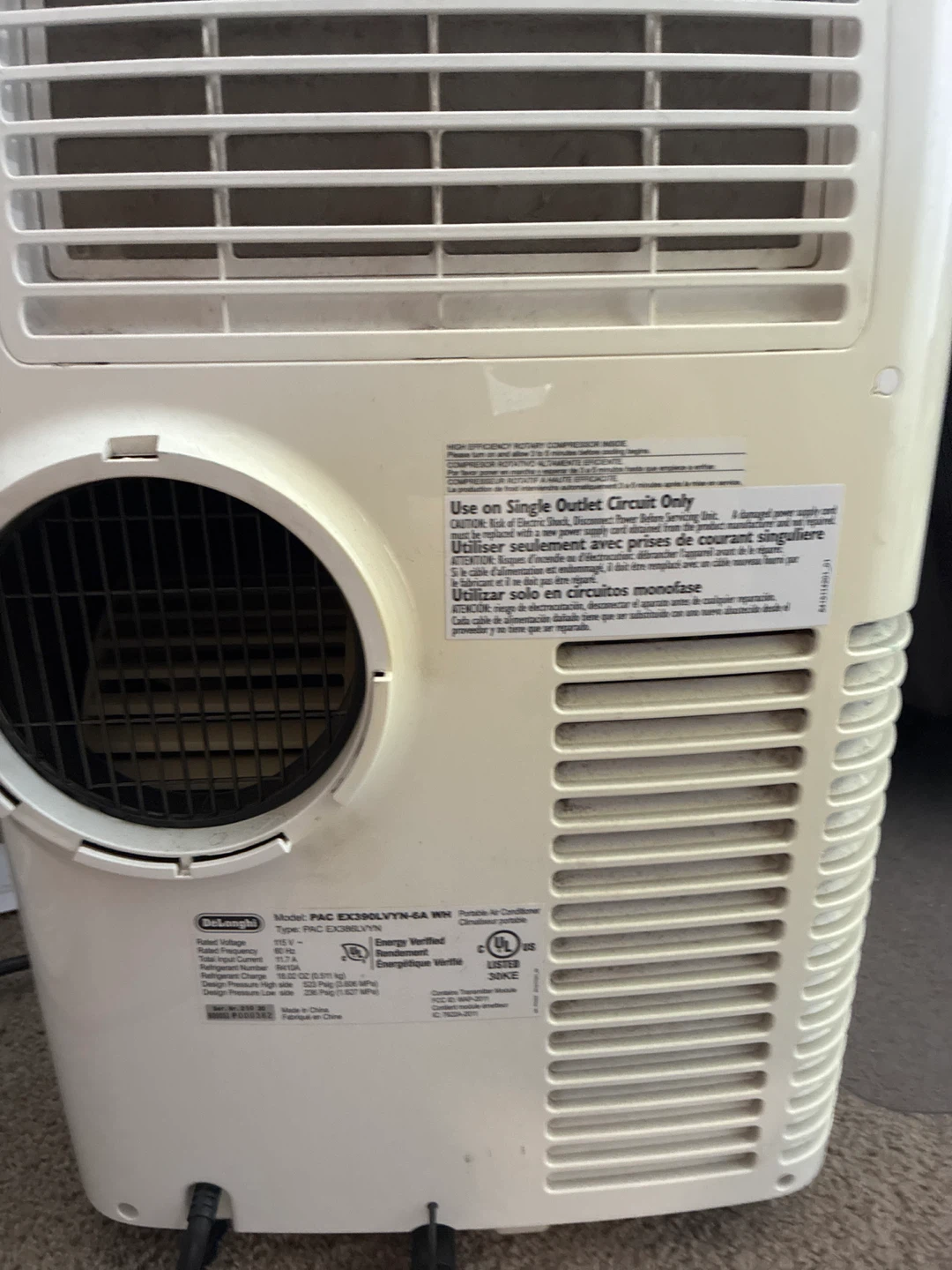 DeLonghi Pinguino Portable Air Conditioner 14,000 BTU - photo 5