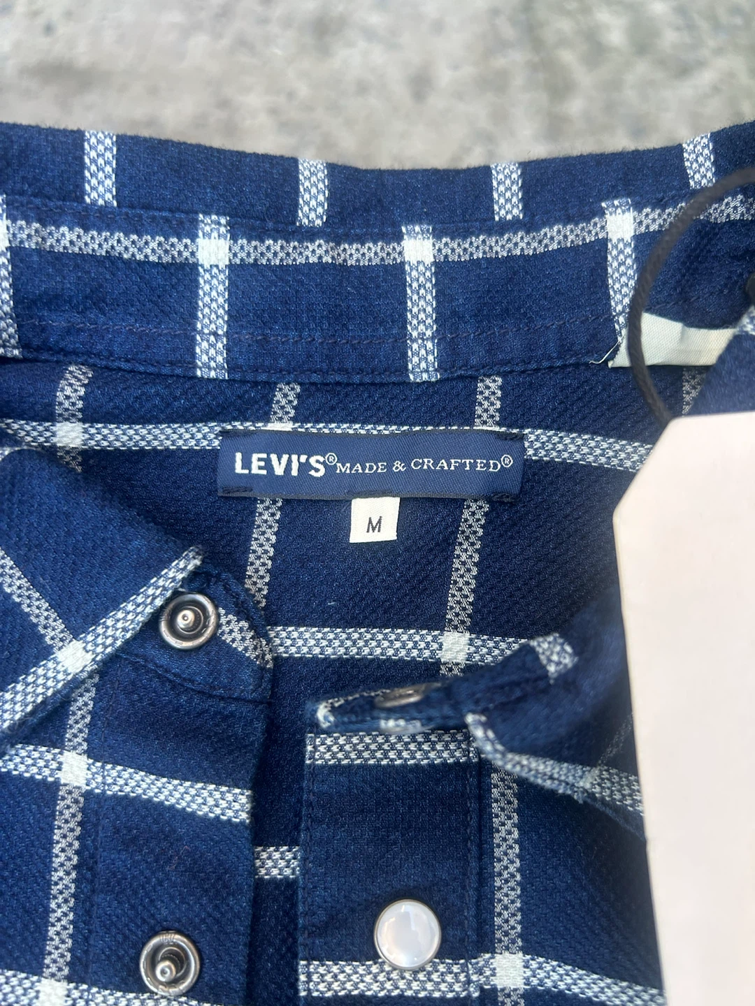 Levi's Made & Crafted Blue Plaid Western Shirt - Medium - photo 2