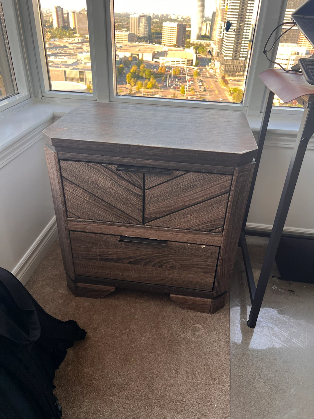 Bed frame and box, Night Stand and Dresser