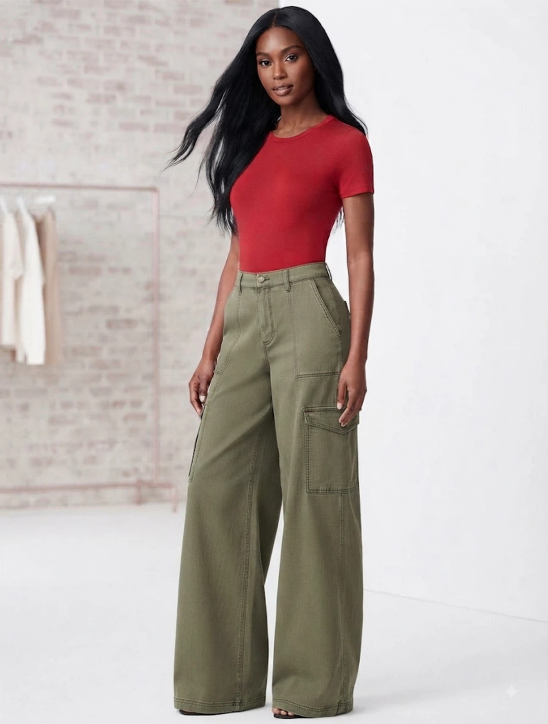 Reitmans Olive Green Cargo Pants Size 24