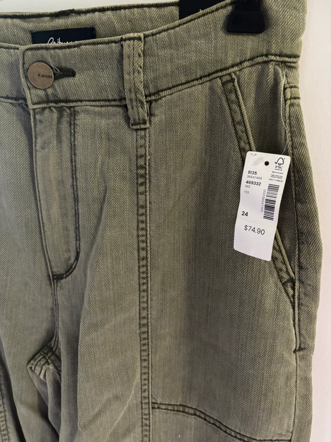 Reitmans Olive Green Cargo Pants Size 24 - photo 2