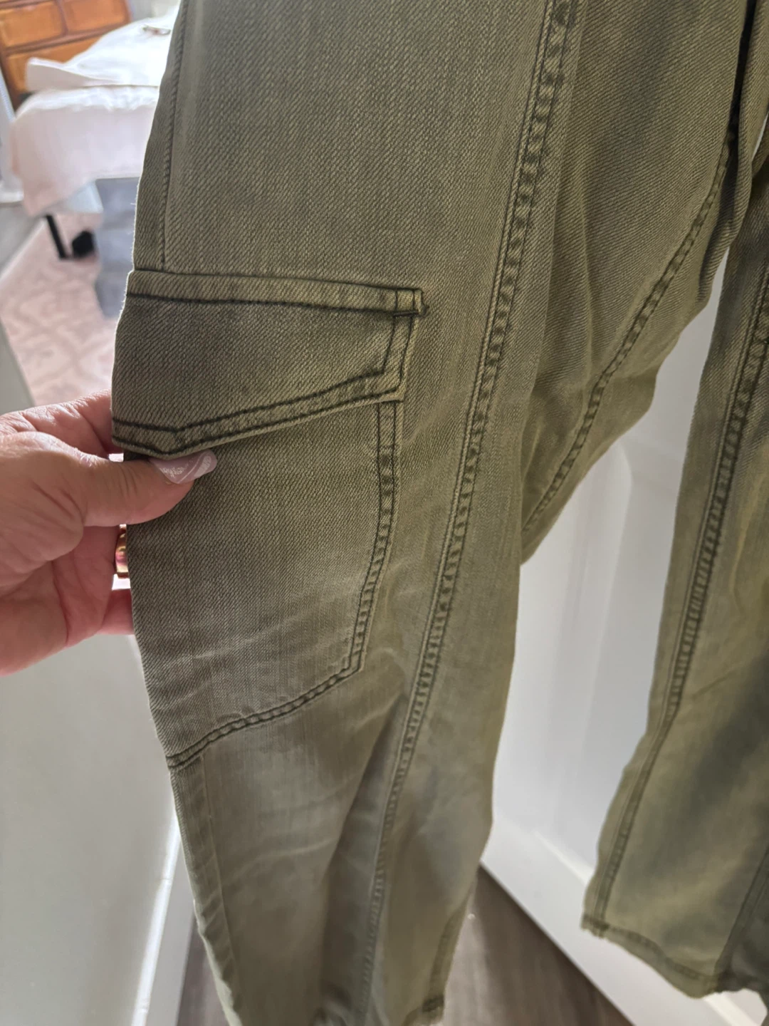 Reitmans Olive Green Cargo Pants Size 24 - photo 5