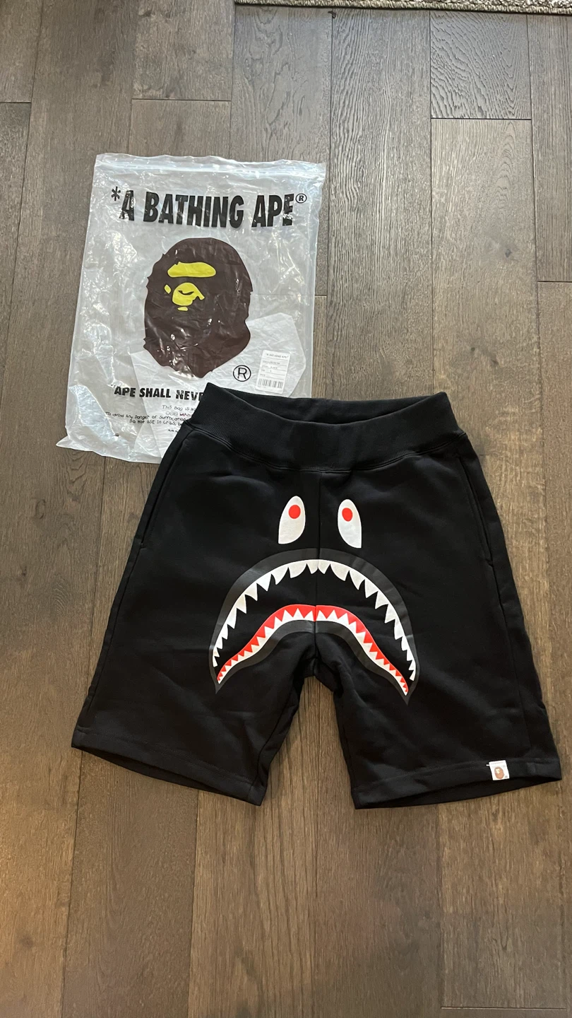 A Bathing Ape BAPE Shark Shorts Black Size L