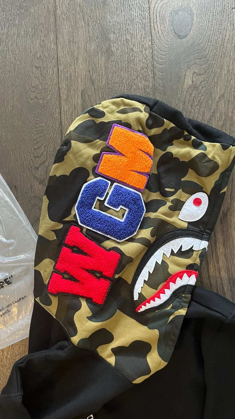 A Bathing Ape Full Zip Hoodie Shark Camo - photo 3