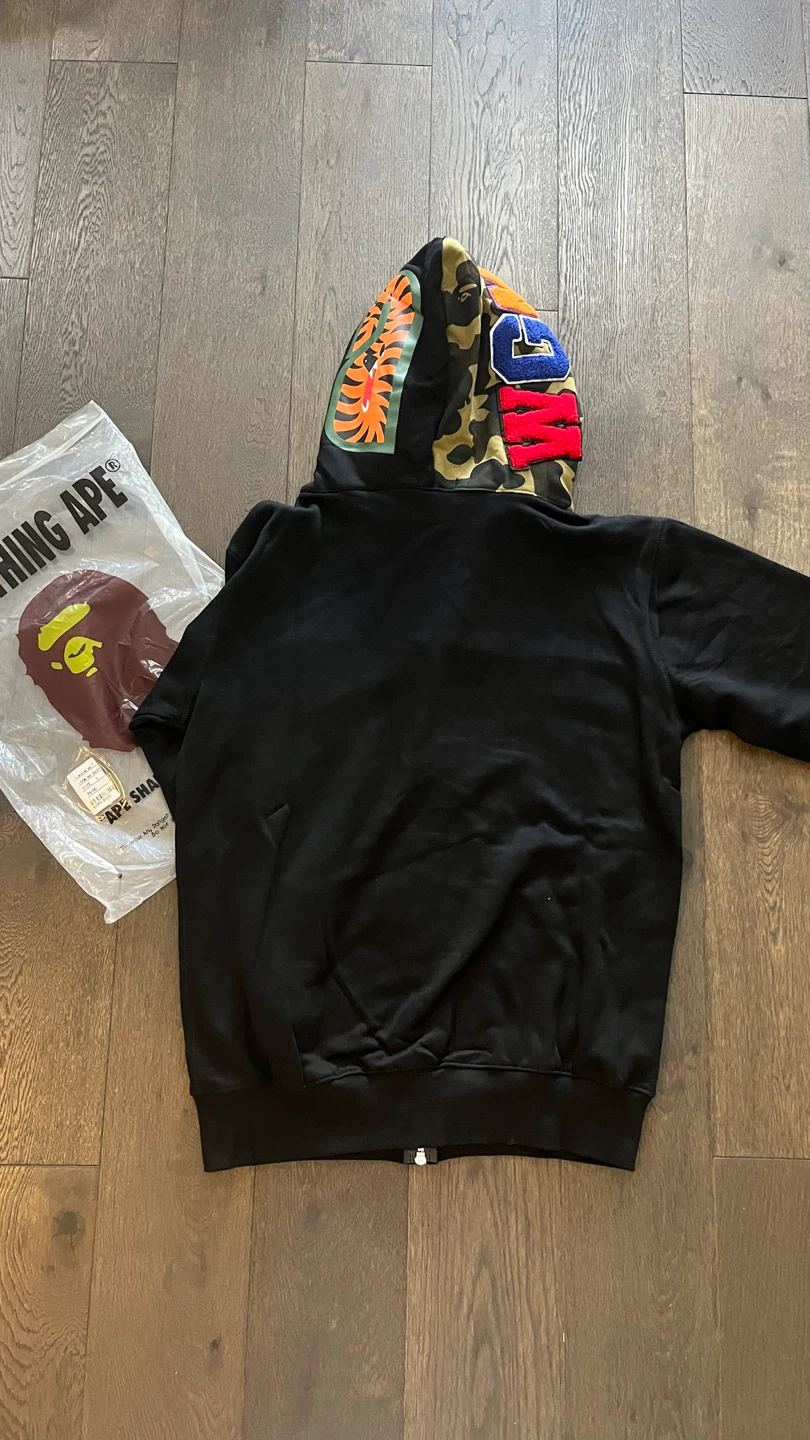 A Bathing Ape Full Zip Hoodie Shark Camo - photo 4