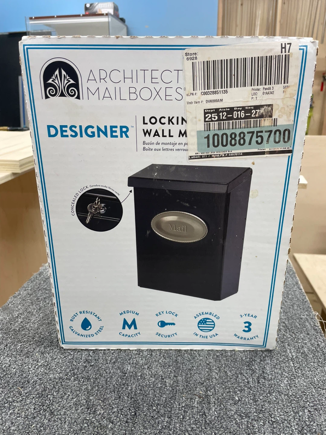 Architectural Mailboxes Designer Locking Wall Mount Mailbox