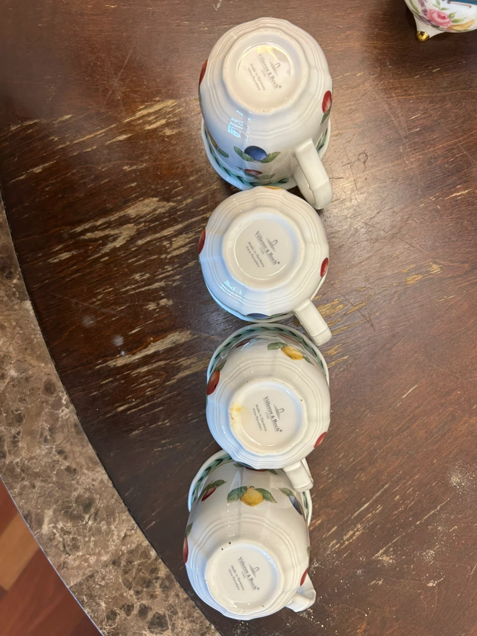 Villeroy & Boch Set of 4 Teacups - Fruit Design - photo 3