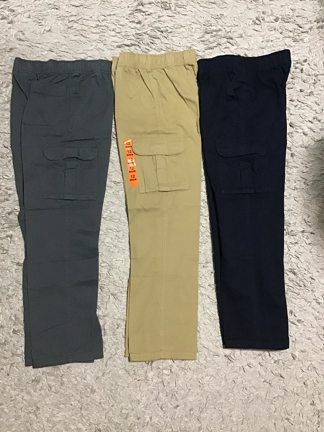 Boys Cargo Pants (3 Pack) - Size 12
