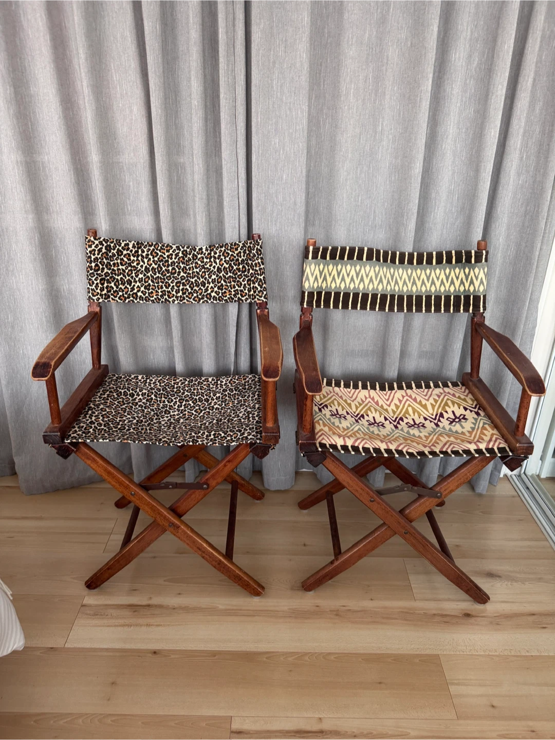 Director's Chair with Leopard/African Print Fabric - photo 2