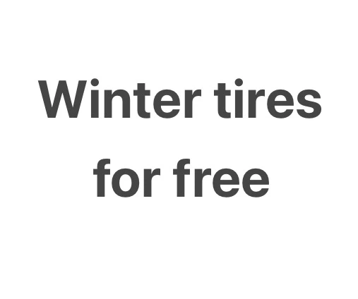 Winter tires - wheels included