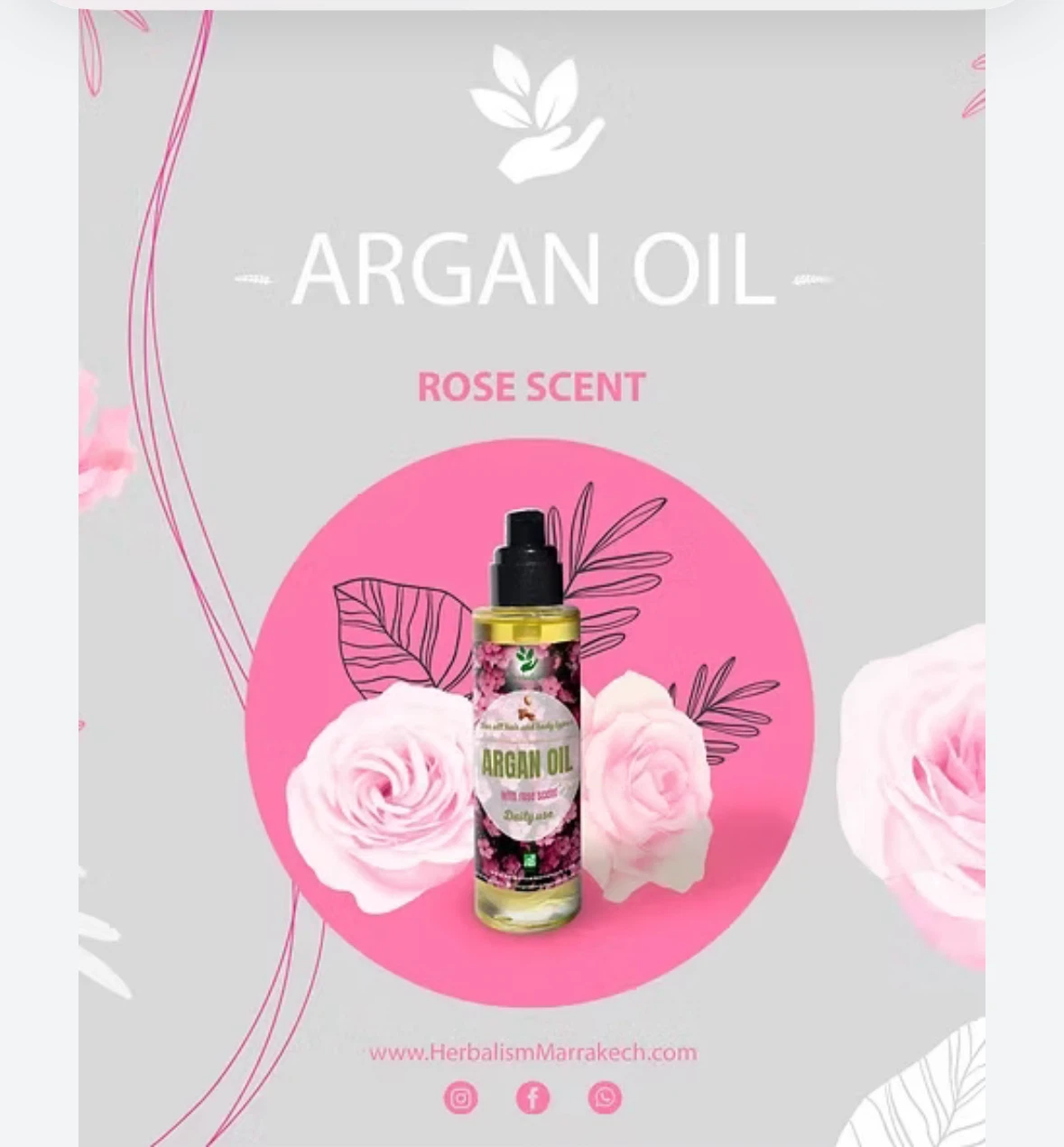 Herbalism Marrakech Argan Oil with Rose Scent
